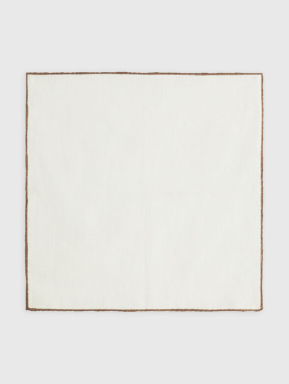 Linen handkerchief with border  - 1