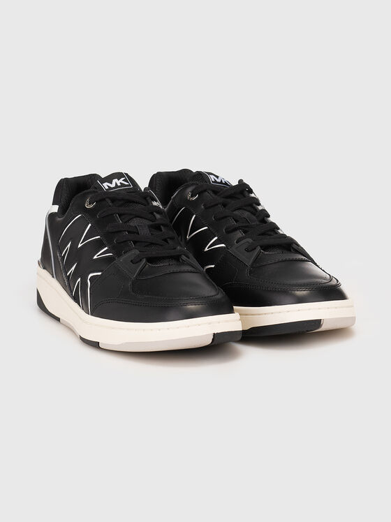 Leather sneakers with logo - 2