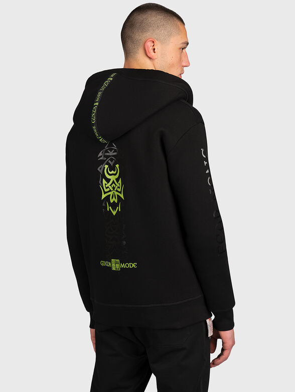 Sports sweatshirt HZ011 with hood and prints - 2