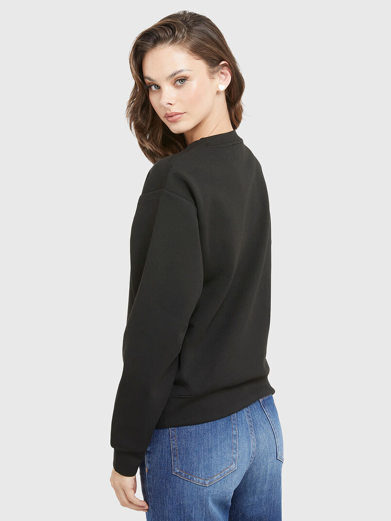 Black sweatshirt with logo detail - 3