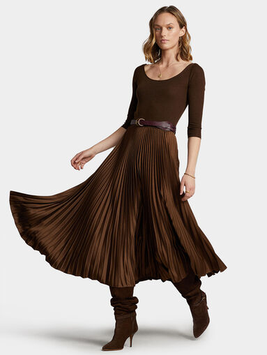 Dress with pleated bottom part - 4