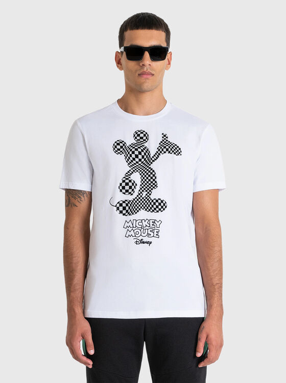 Бяла тениска с MICKEY MOUSE принт - 1