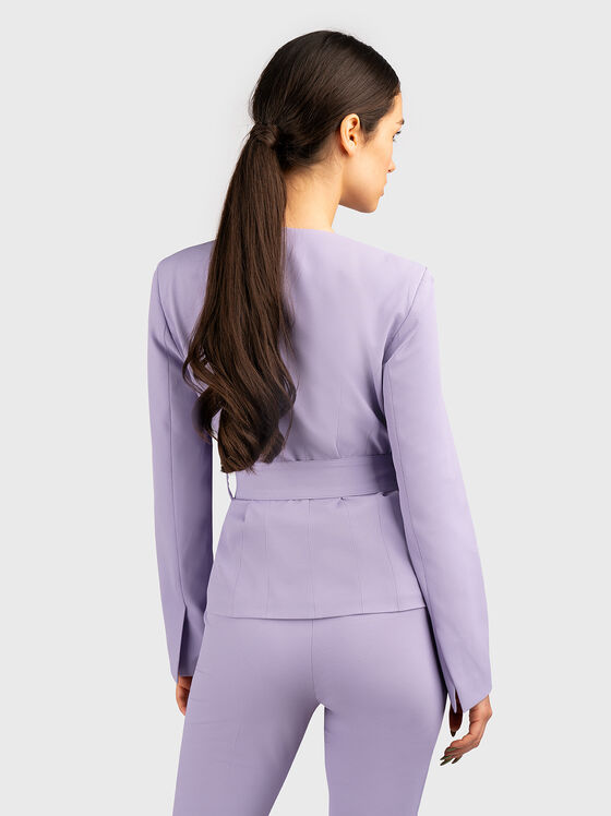 Belted blazer in purple - 2
