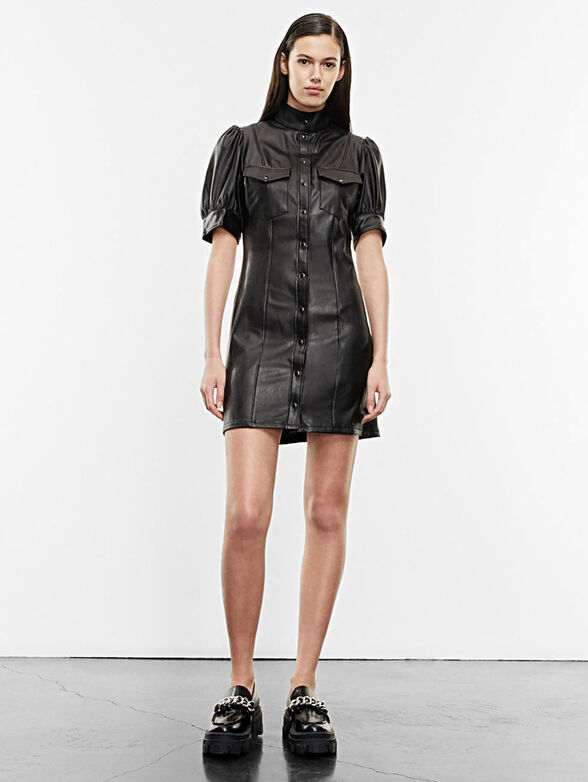 Leather shirt dress - 3