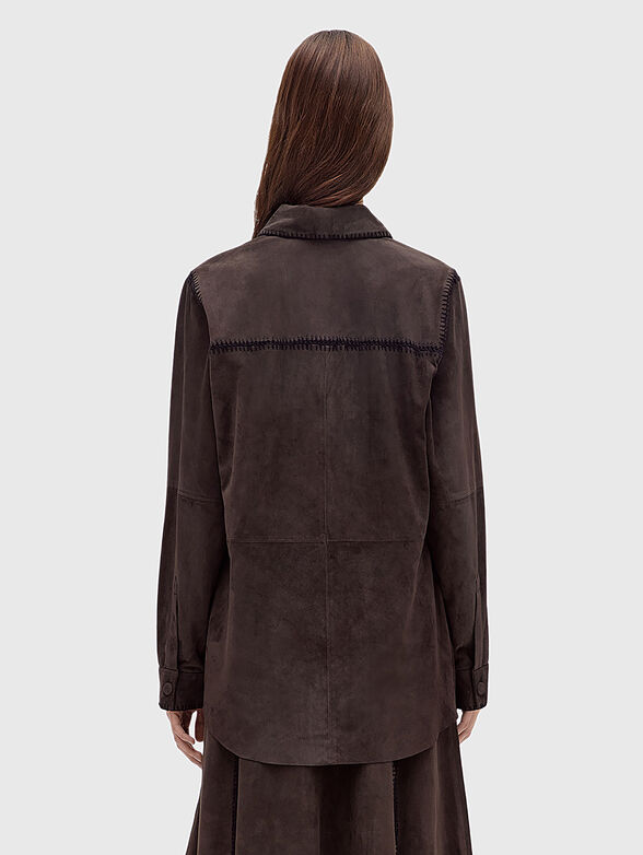 Oversized suede shirt - 3