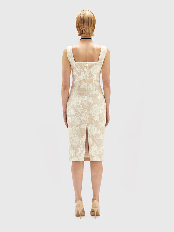 Midi dress with floral motifs - 2