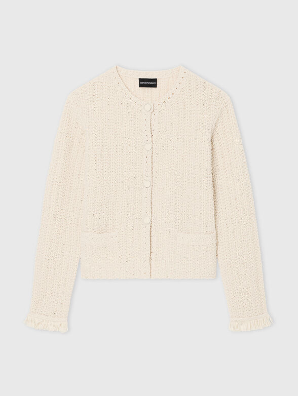 Knitted vest with fringe - 1
