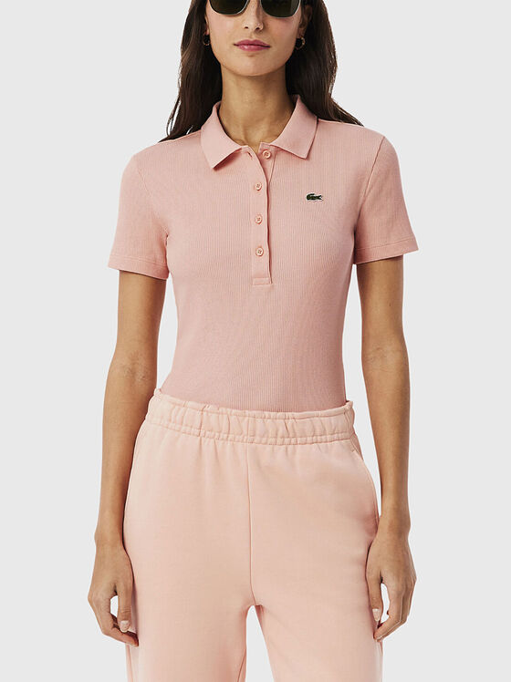 Поло-шърт в розов цвят - 1