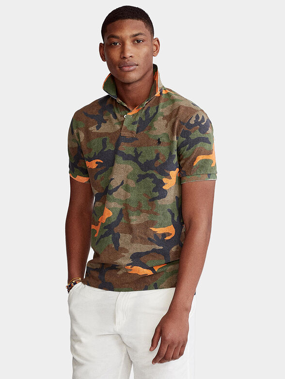 Polo shirt with camouflage print - 1