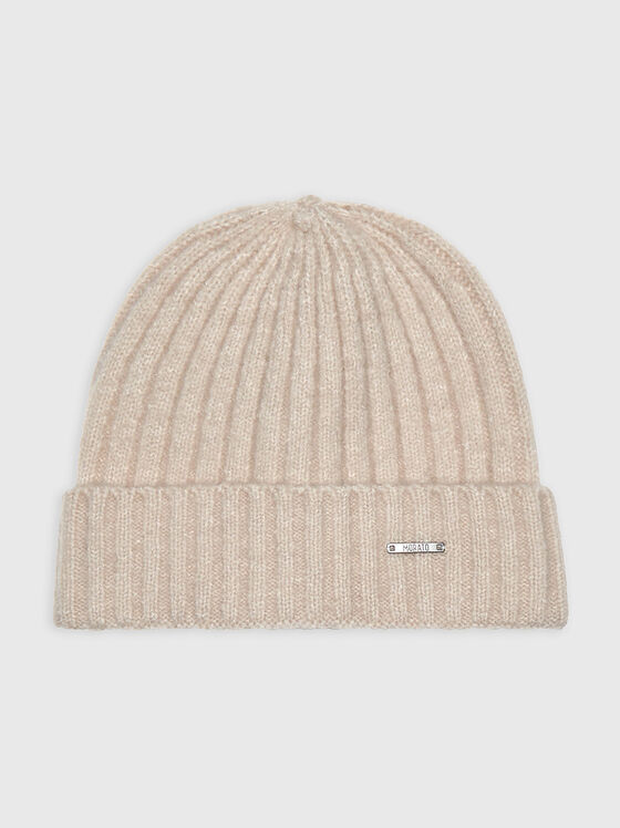Плетена шапка от вълнен бленд - 1