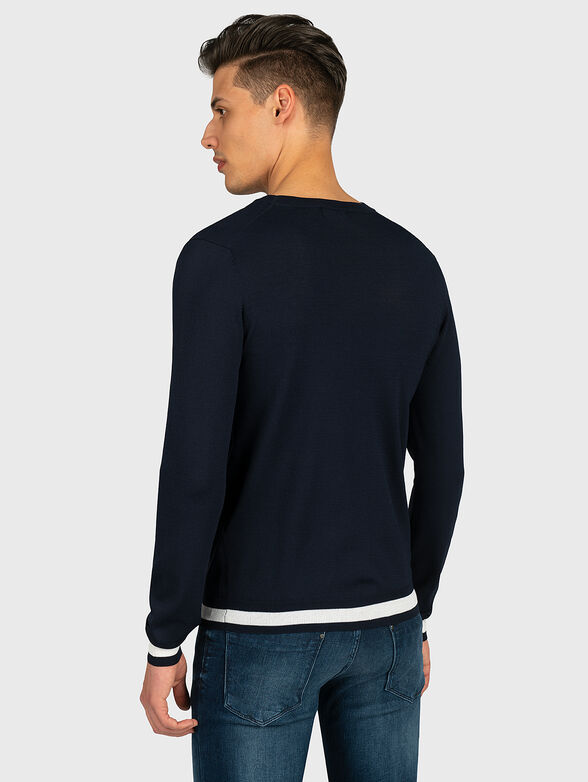 Sweater in dark blue with logo detail - 3