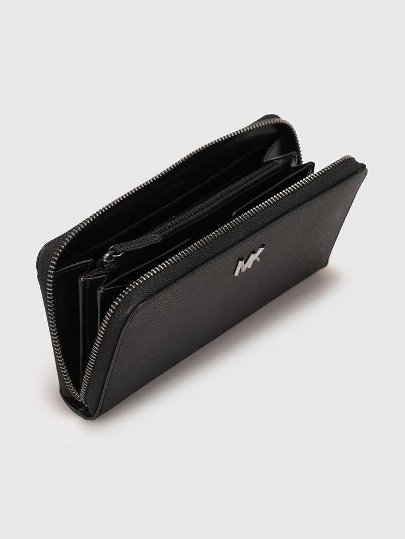 Leather wallet with logo - 2