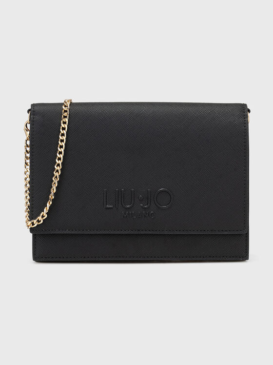 Малка черна чанта със сафиано ефект  - 1