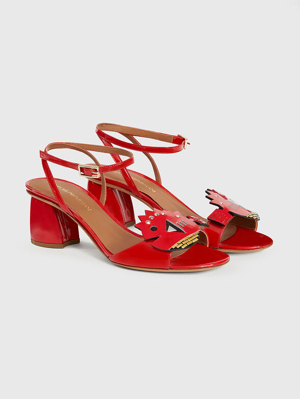 Leather heeled sandals - 2