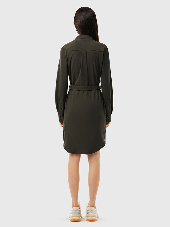 Piqu&eacute; belted shirt dress - 2