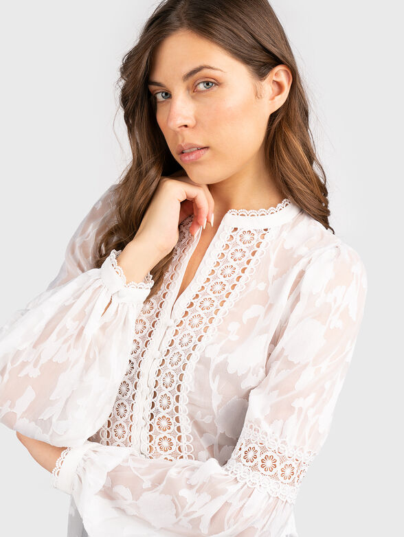 White shirt with sheer effect - 4