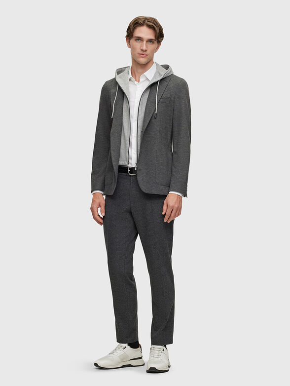 Grey blazer with removable part - 1