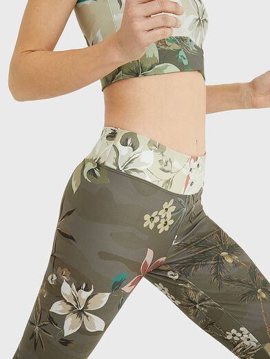Leggings with floral print - 4