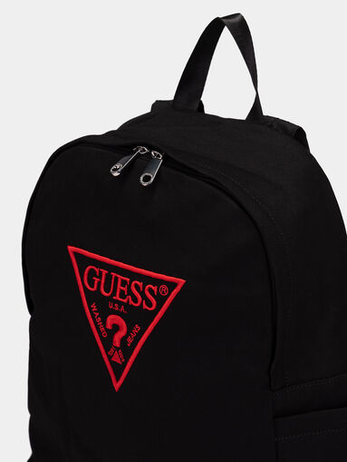 Black backpack with embroidered logo - 5
