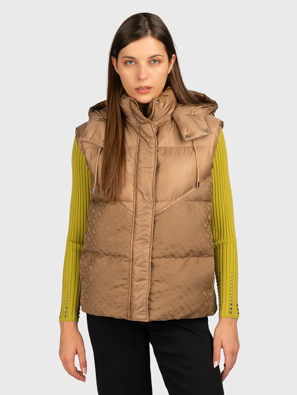 POLLIMO monogrammed print vest - 1