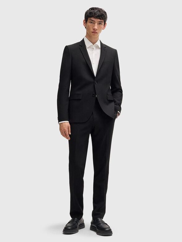 Wool blend trousers with accent details - 4