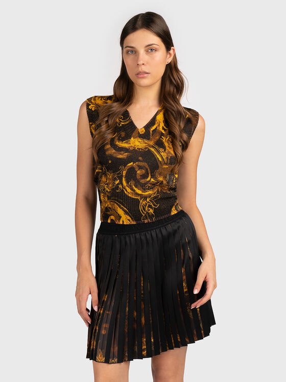 Топ с V-образно деколте и бароков дизайн - 1