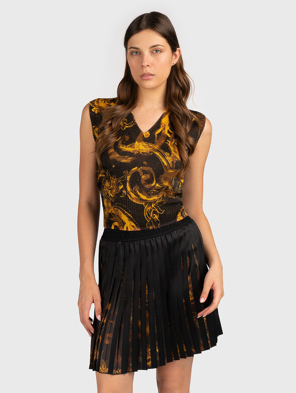 Top with V-neck and baroque design - 1