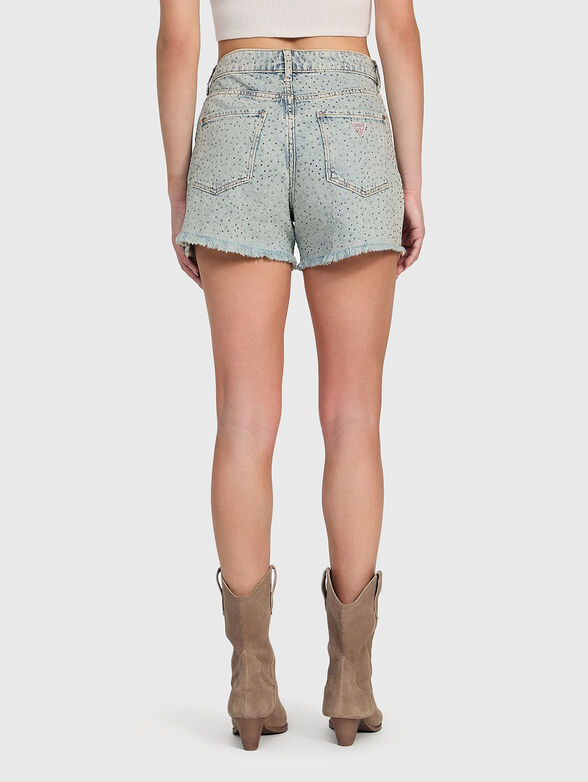 Denim trousers with rhinestones - 1