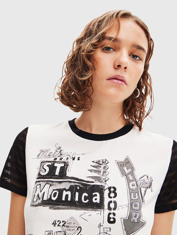 MARIS MONICA T-shirt with contrast print - 4