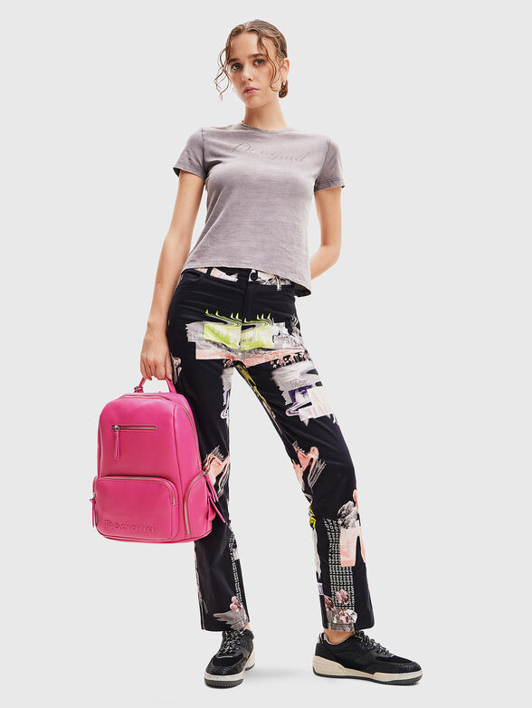 Trousers with multicoloured prints - 4