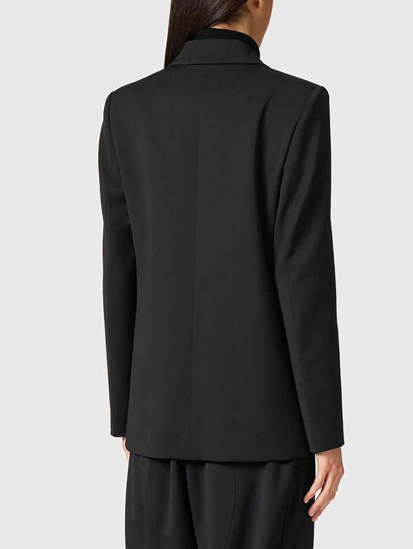 Black wool blend jacket - 3