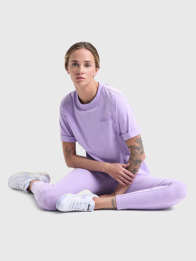 Black sports leggings with logo inscription - 4