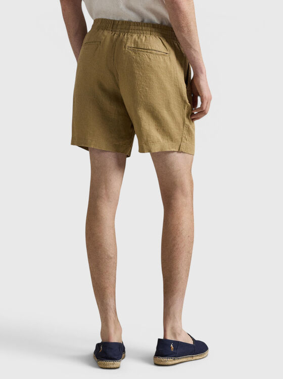 Linen shorts with an elastic waistband - 2