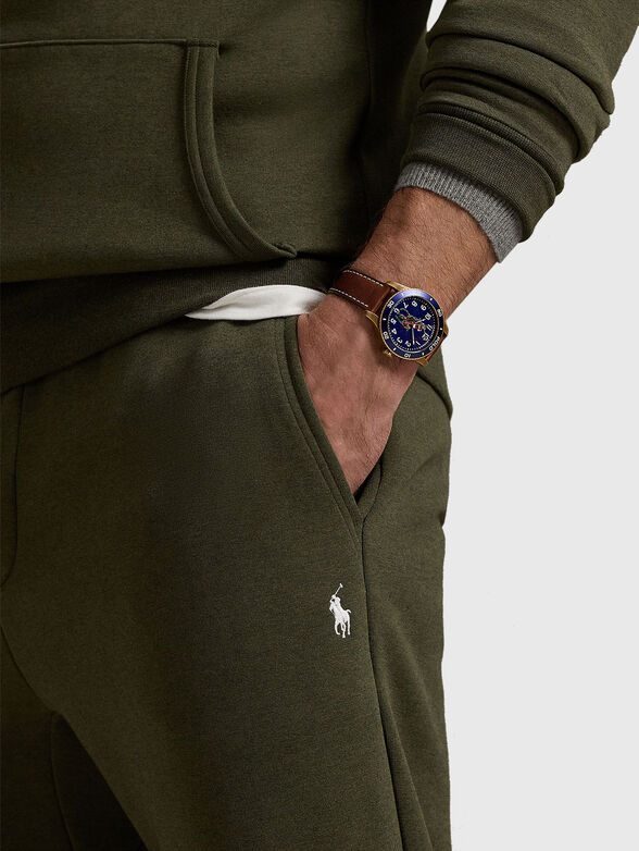 Sports trousers with logo embroidery - 3