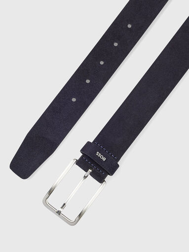 Dark blue suede belt - 3