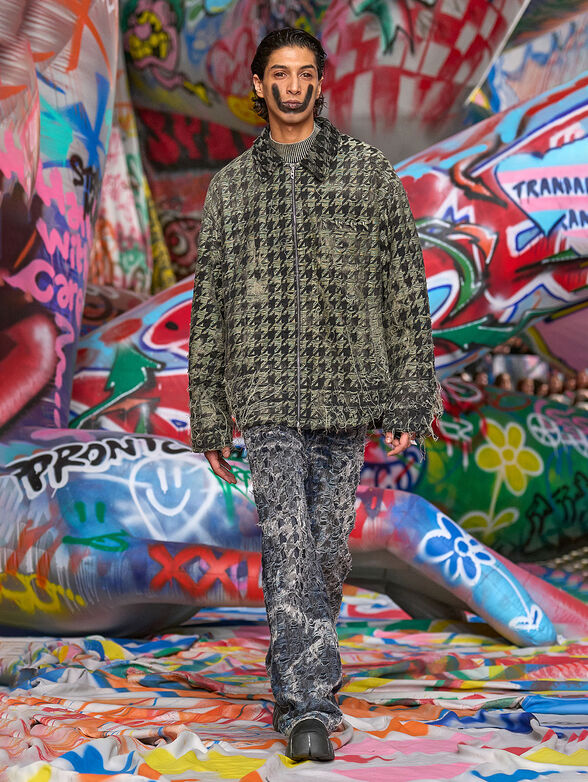 K-FJORDI cotton sweater with accent rips - 1