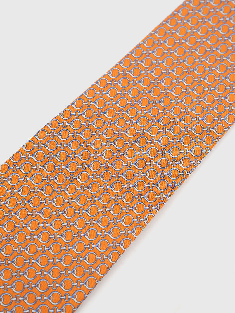 Silk orange tie - 3