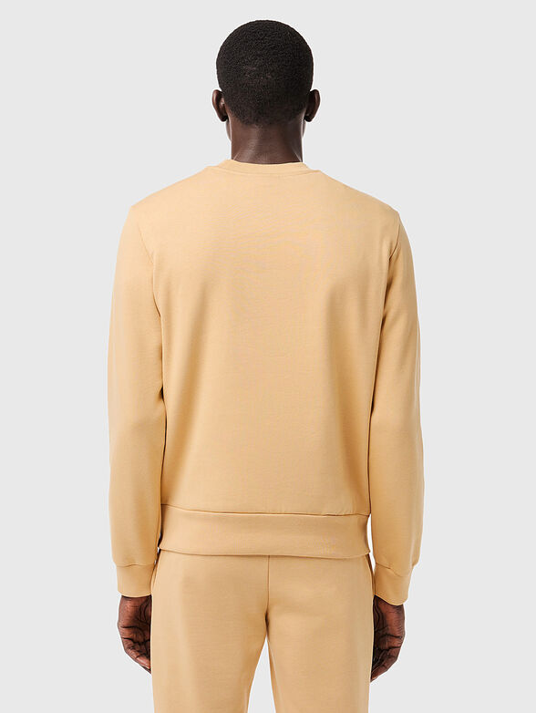 Cotton sweatshirt with logo in green - 3