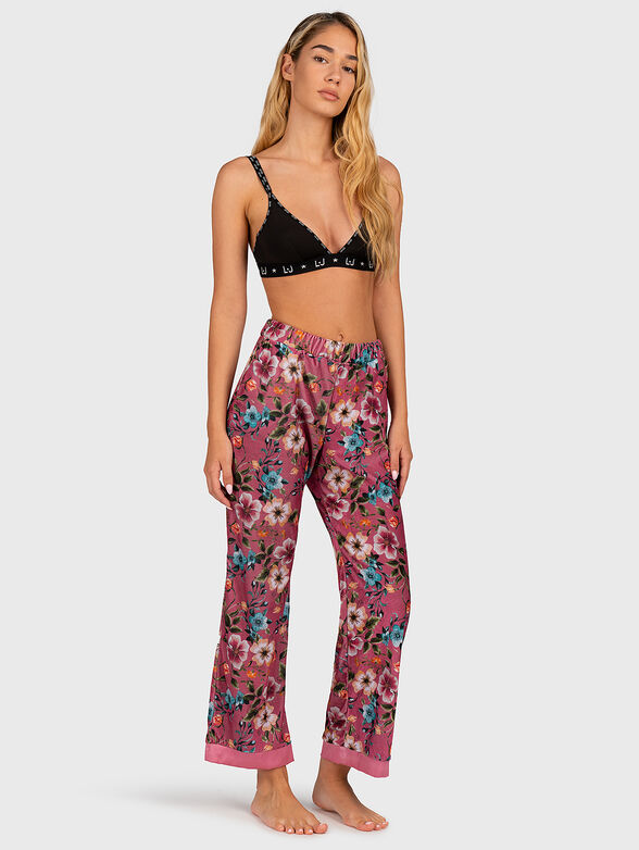 Pajama bottom with floral print - 4