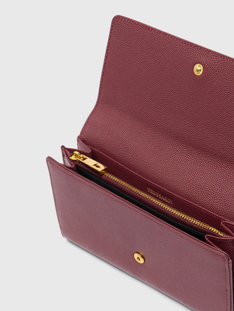 Leather wallet with mini logo - 3