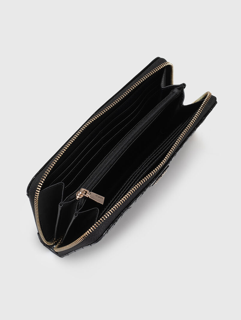 Black wallet with a triangular logo  - 3