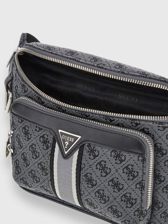 Waist bag with monogram logo print - 4