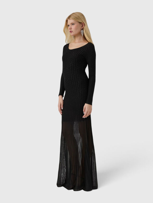 Ribbed dress with crystal appliqu&eacute;s - 4