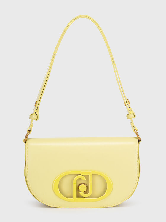 Жълта кросбоди чанта с акцентно лого  - 1