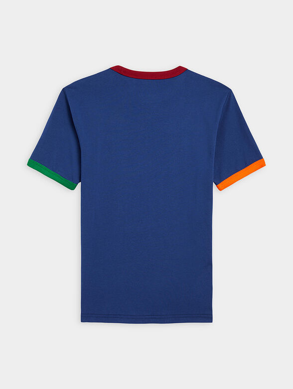 Cotton T-shirt with colourful details - 2
