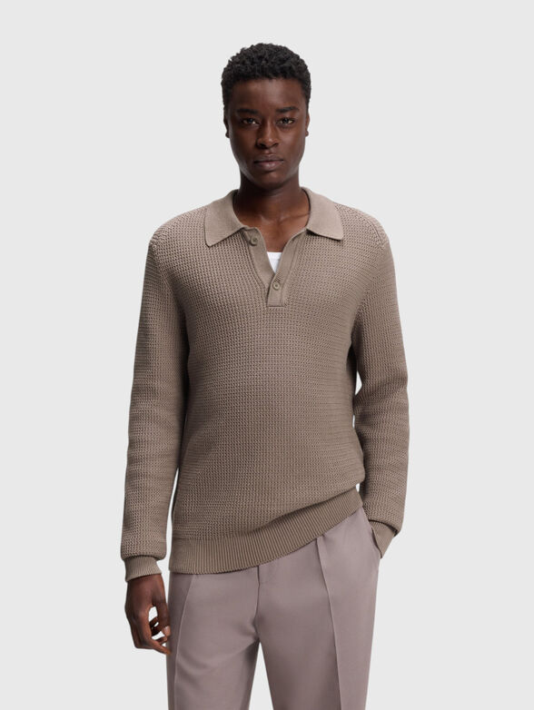 Cotton sweater with buttons - 1