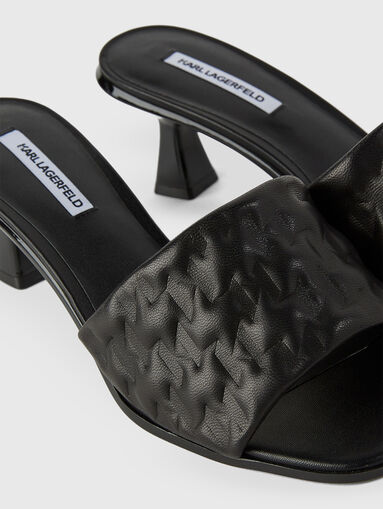 PANACHE leather heeled slippers - 4