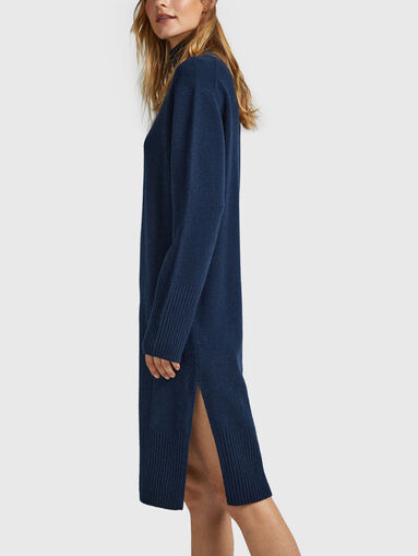DASYA wool dress in dark blue color - 5