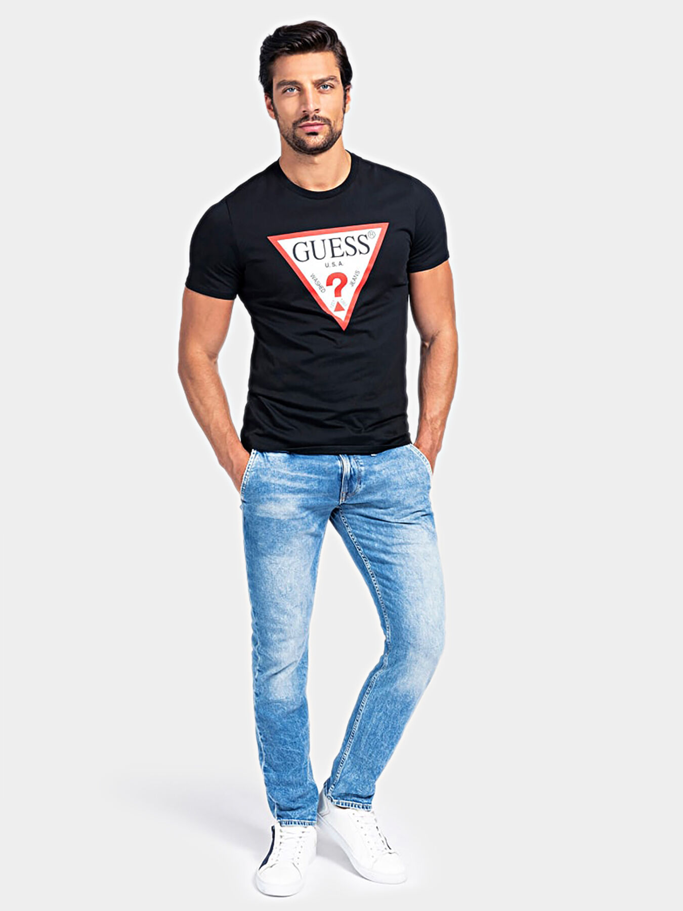 Cotton t-shirt with logo print brand 