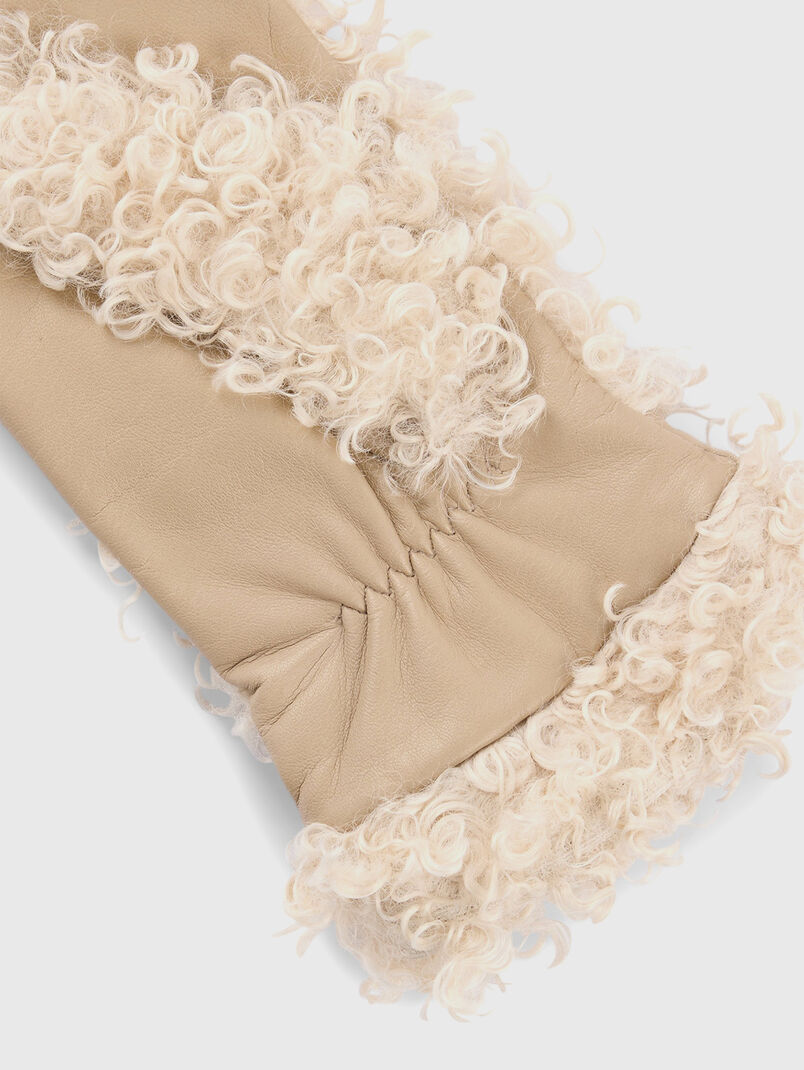 Gloves made of leather and wool - 3